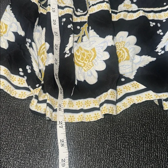 Free People Black Yellow Little of your Love Smocked Floral Jumpsuit size small - Picture 11 of 14
